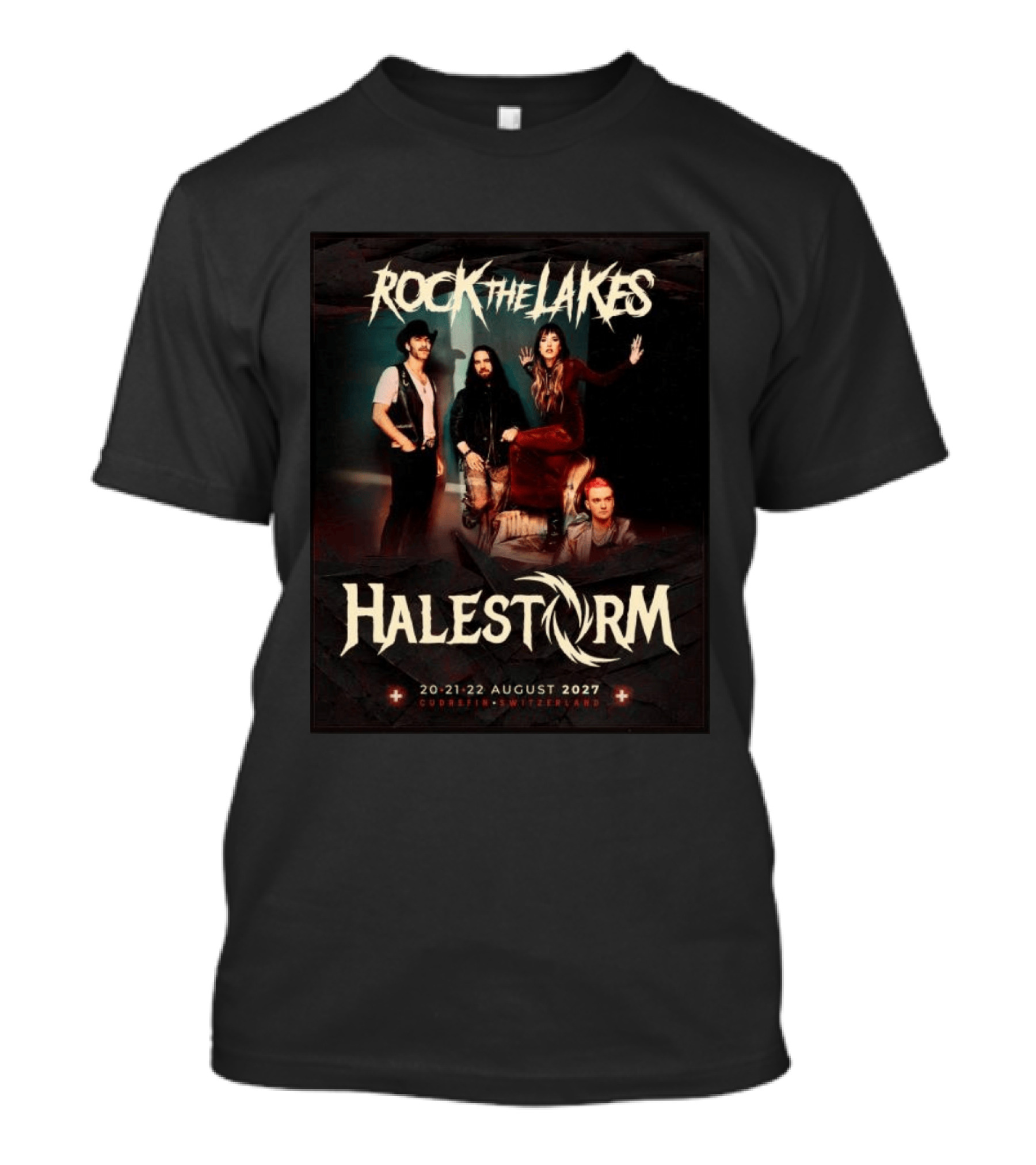 Rock The Lakes Halestorm 20 21 22 August 2027 Cudrefin Switzerland T-Shirt