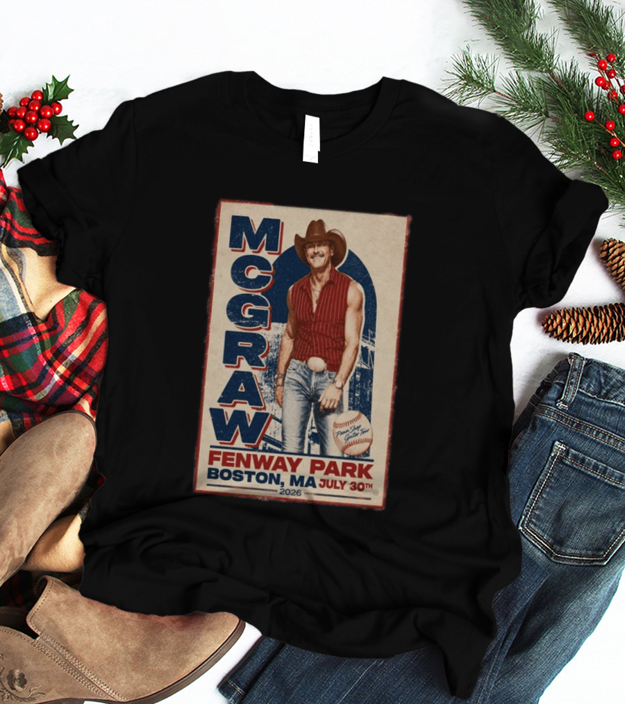 Tim McGraw Fenway Park Boston July 30 2026 Event T-Shirt