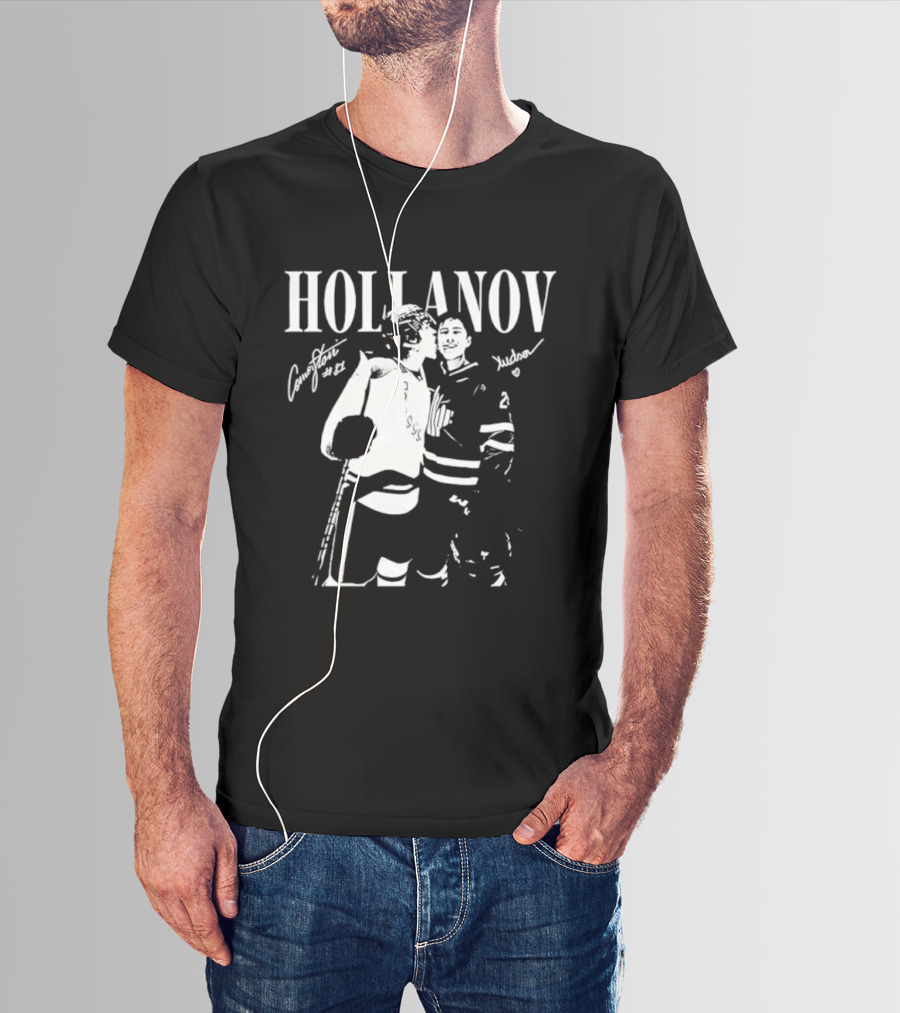 Hollanov Comorston Hudson No 87 Autographs T-Shirt