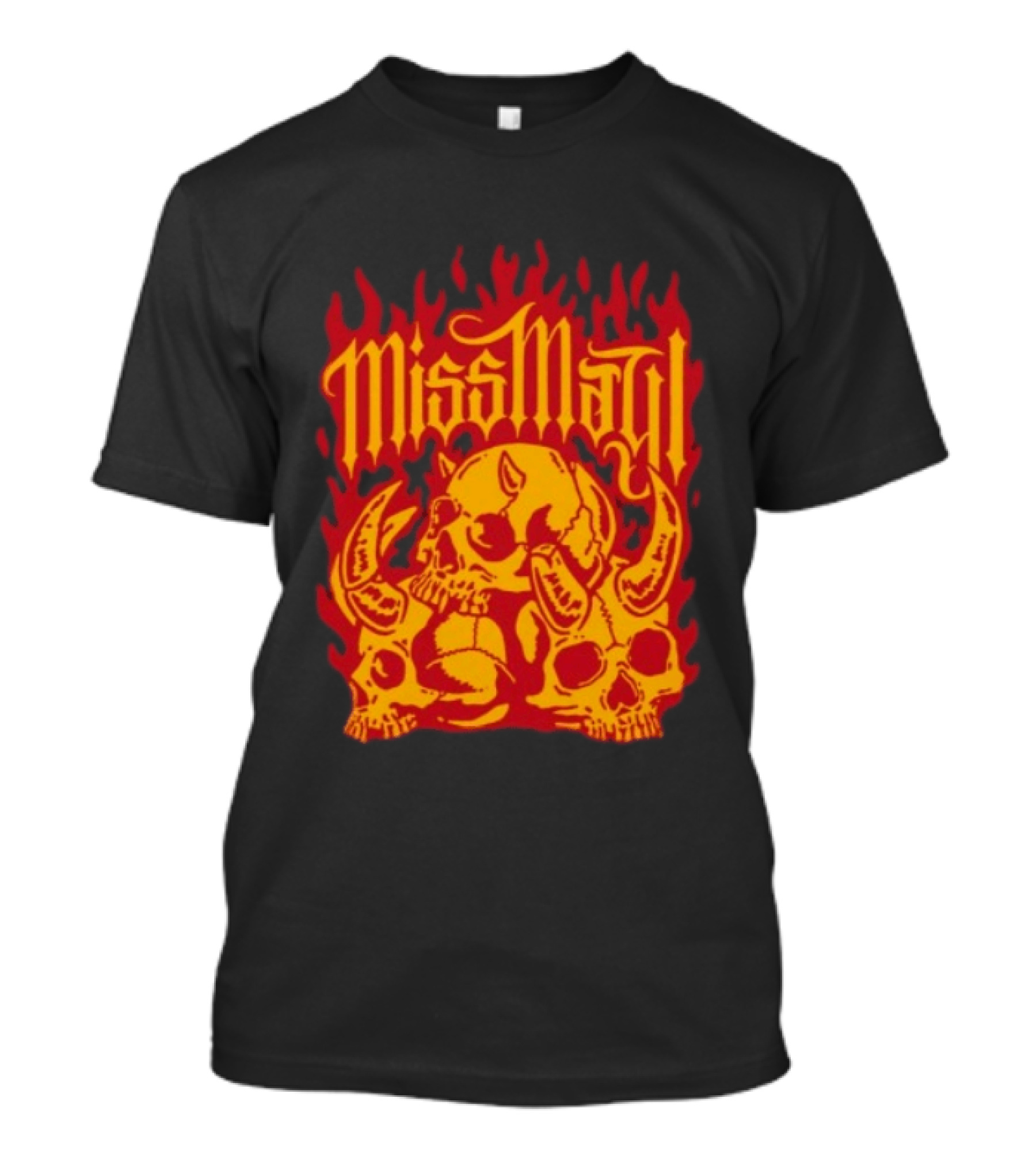 Solid State Records Miss May I Skull Flames No Place For Me Black T-Shirt