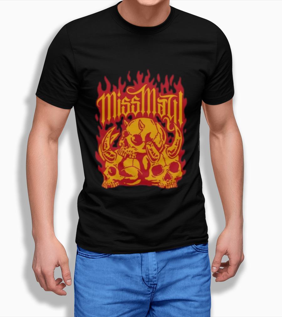 Solid State Records Miss May I Skull Flames No Place For Me Black T-Shirt