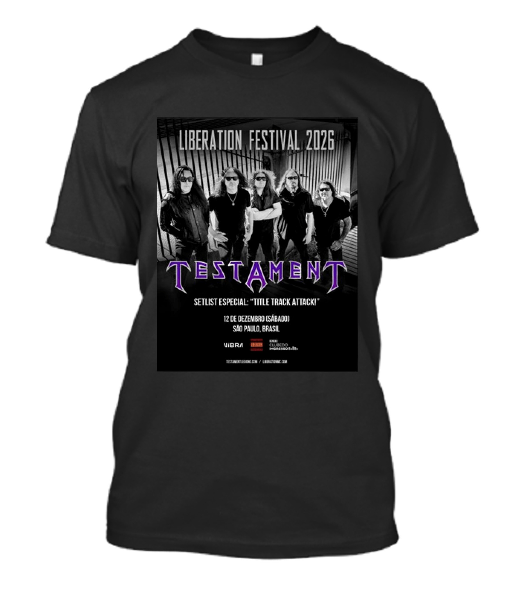 Testament Liberation Festival 2026 São Paulo December 12 Setlist Especial Title Track Attack T-Shirt
