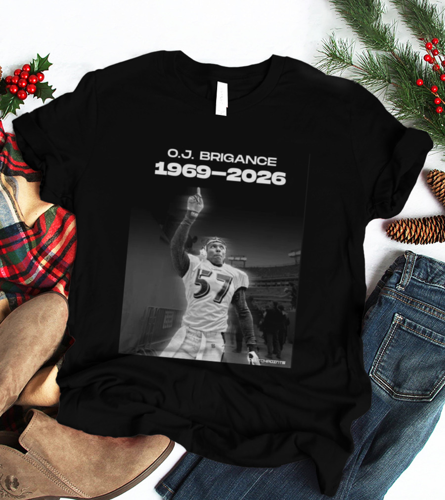 O.J. Brigance 1969 2026 Ravens Linebacker Legacy T-Shirt