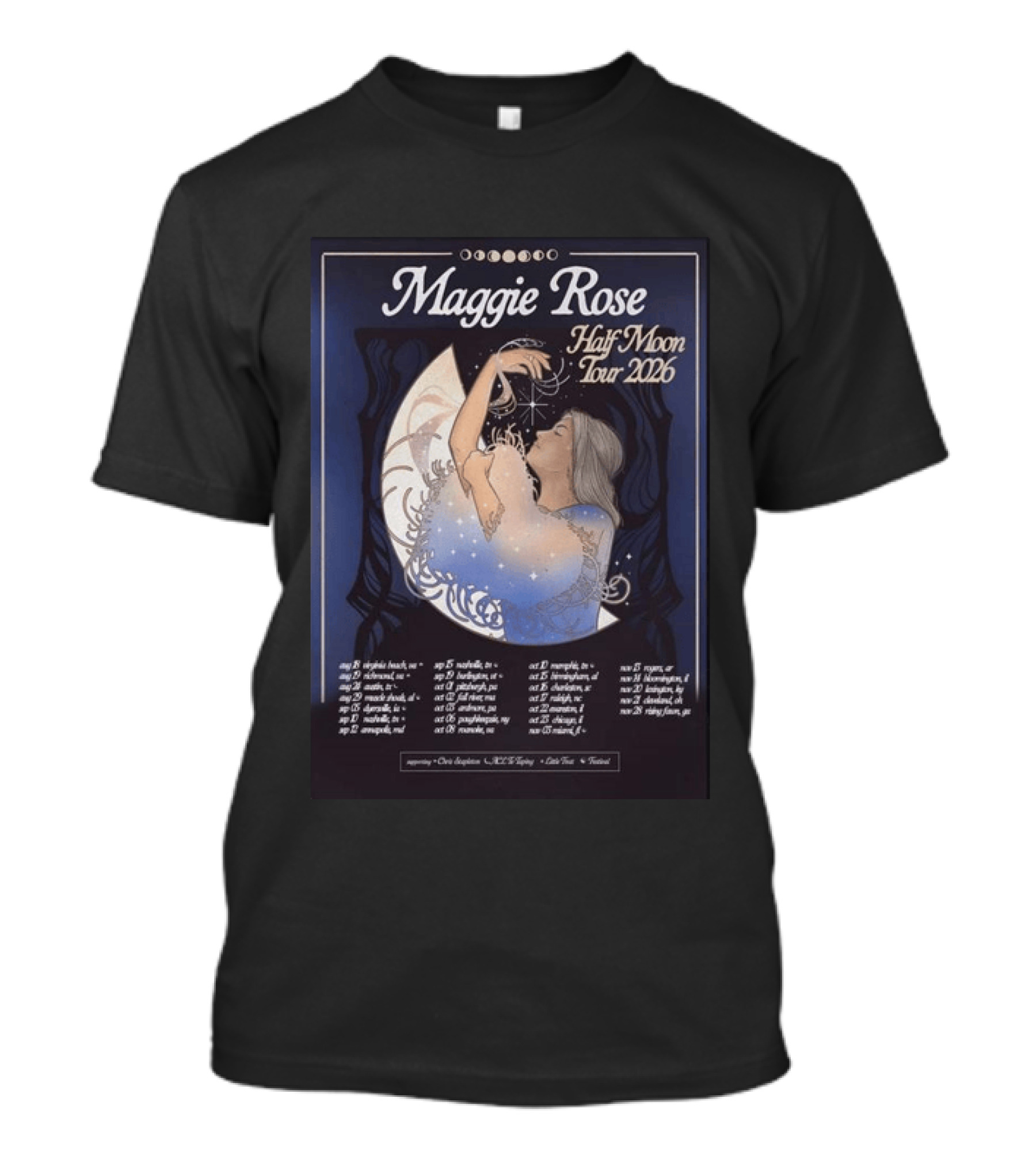 Maggie Rose Half Moon Tour 2026 Supporting Dates And Locations T-Shirt