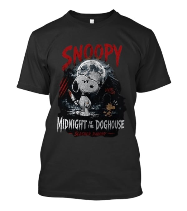 Snoopy Midnight At The Doghouse Slasher T-Shirt