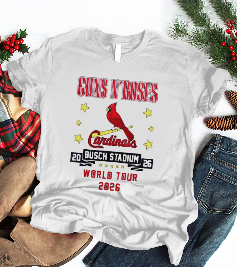 Guns N' Roses Busch Stadium St Louis Cardinals World Tour 2026 T-Shirt