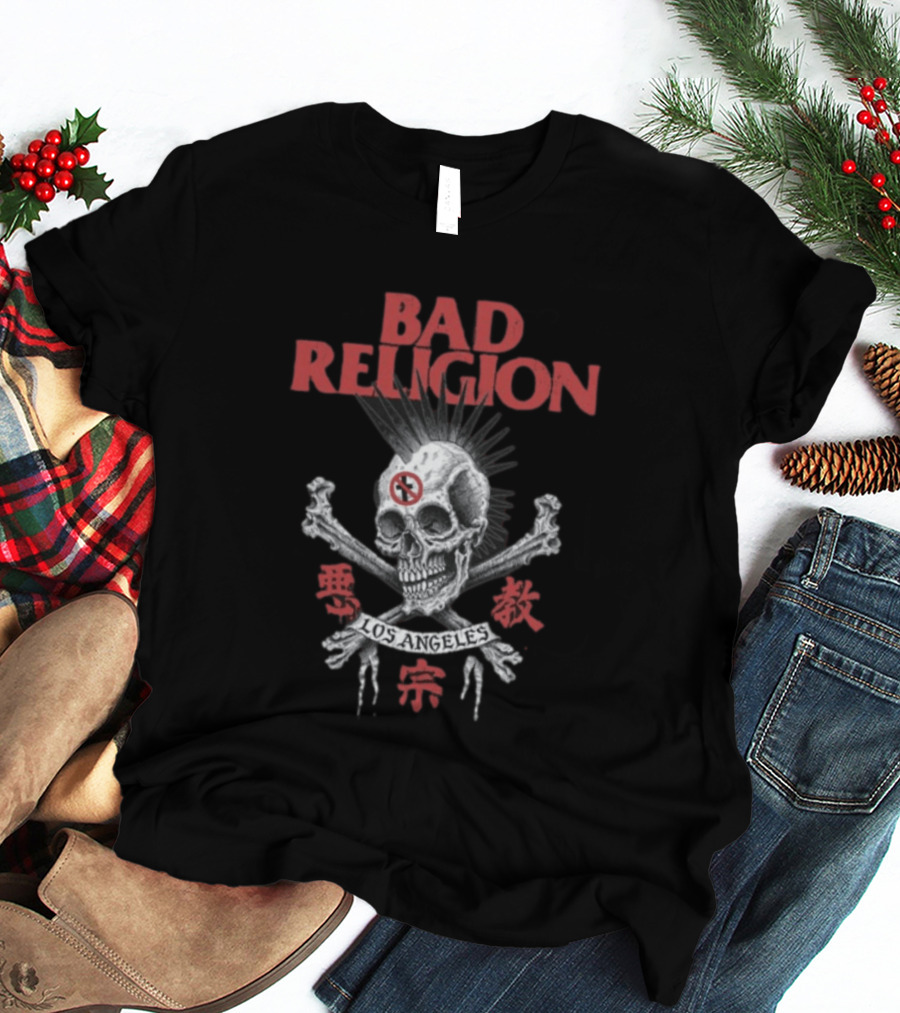 Bad Religion Los Angeles Tokyo Hiro Skull Crossbones T-Shirt