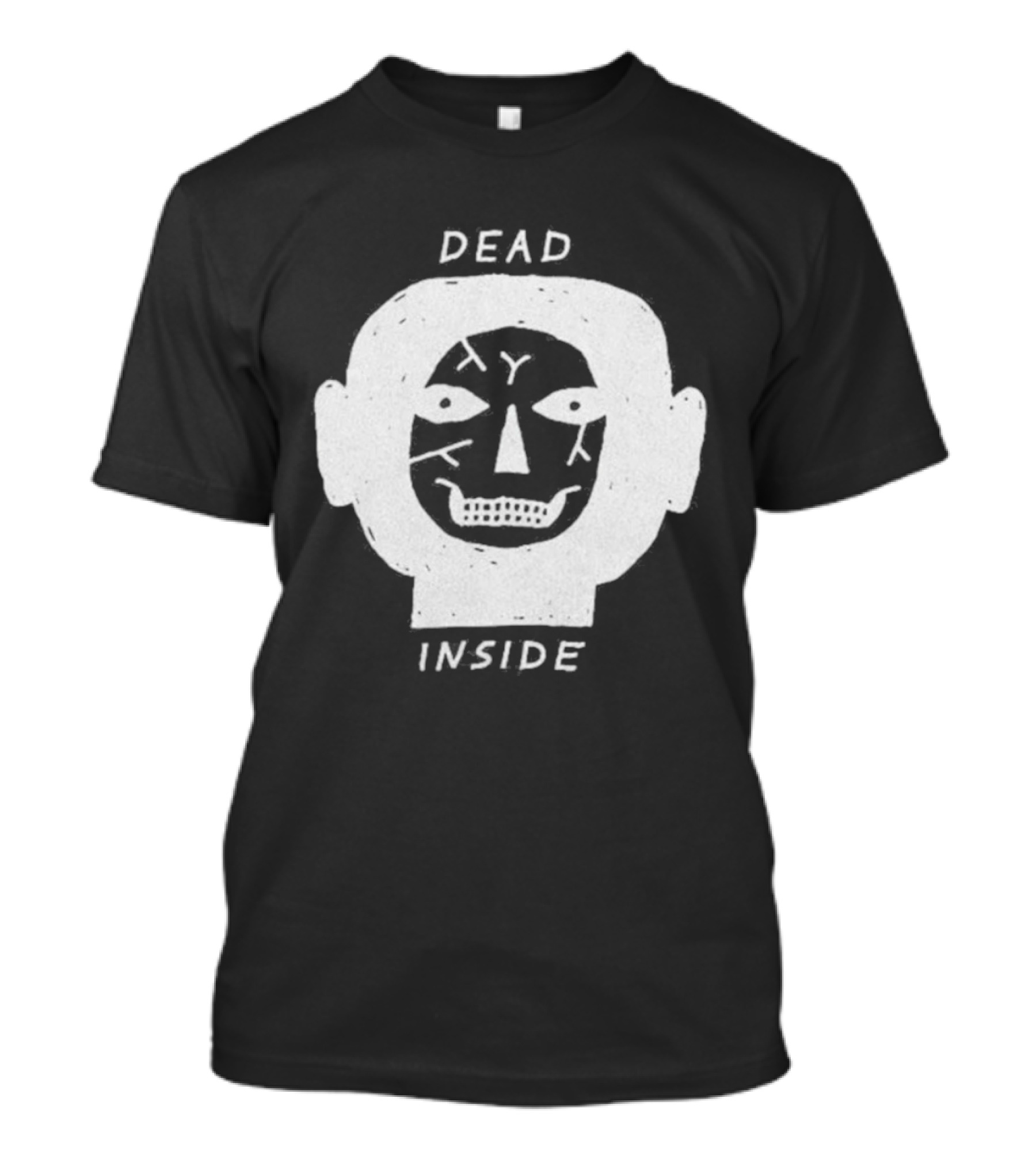 Dead Inside Skull Face Gothic Dark Minimalist T-Shirt
