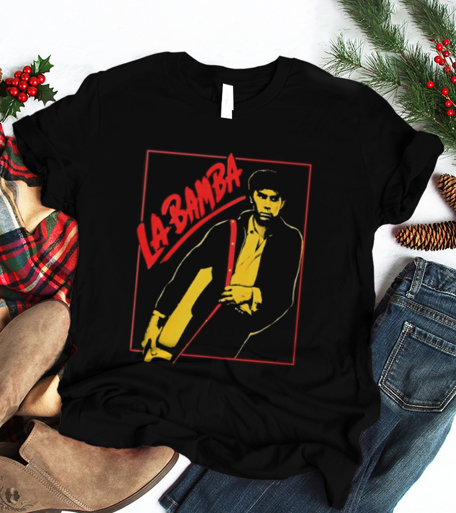 Ritchie Valens La Bamba Rock And Roll Iconic Yellow Red T-Shirt