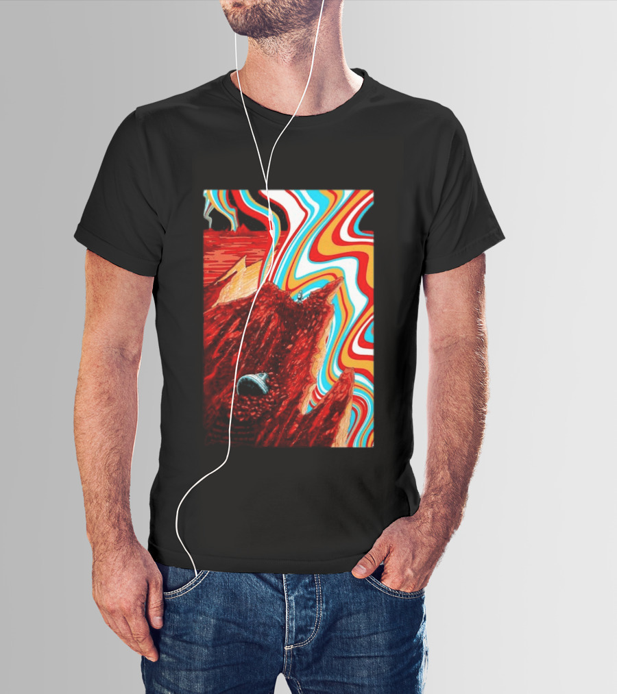 Gov't Mule Livingston MT August 18 2026 Event Psychedelic Swirls Alien Landscape T-Shirt
