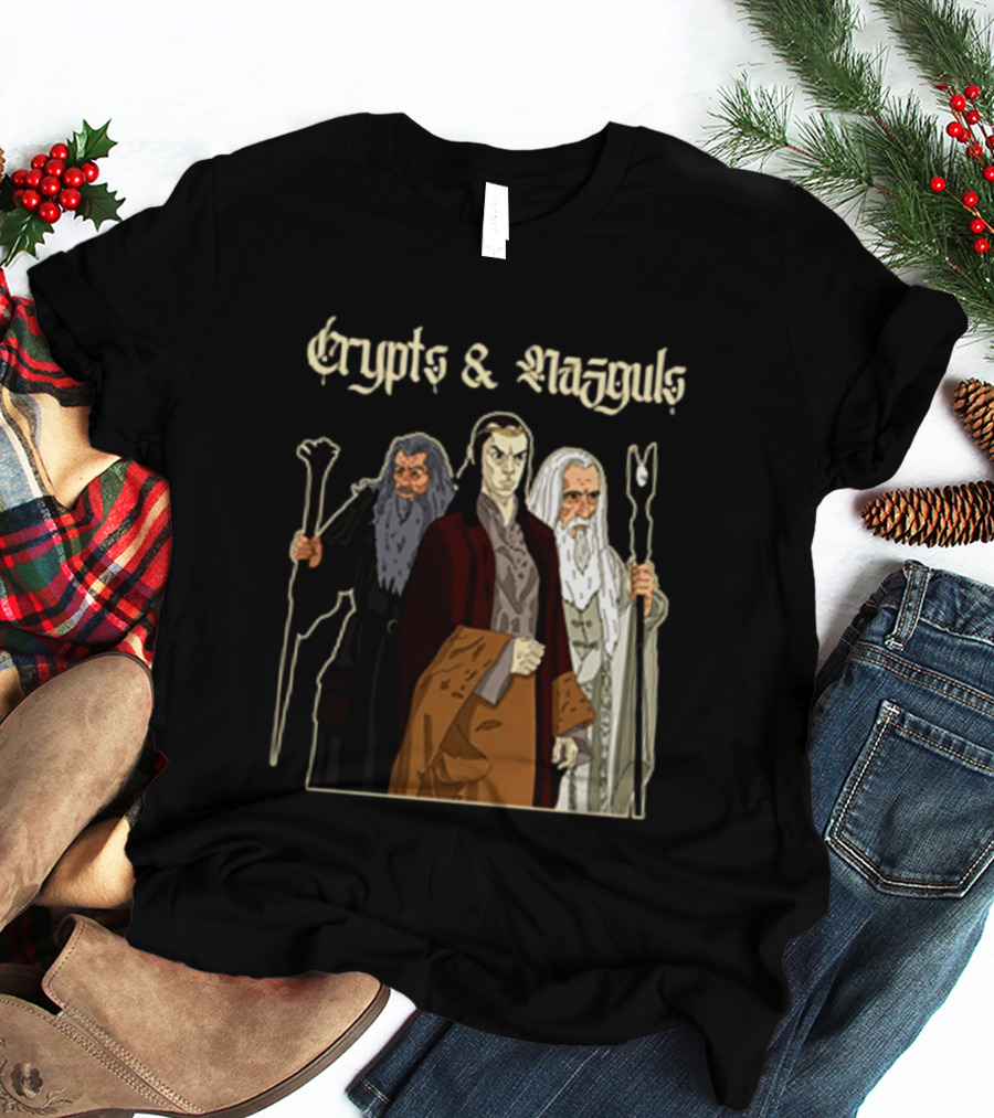 Crypts & Nazgûls Wizards Of The Rings Characters T-Shirt