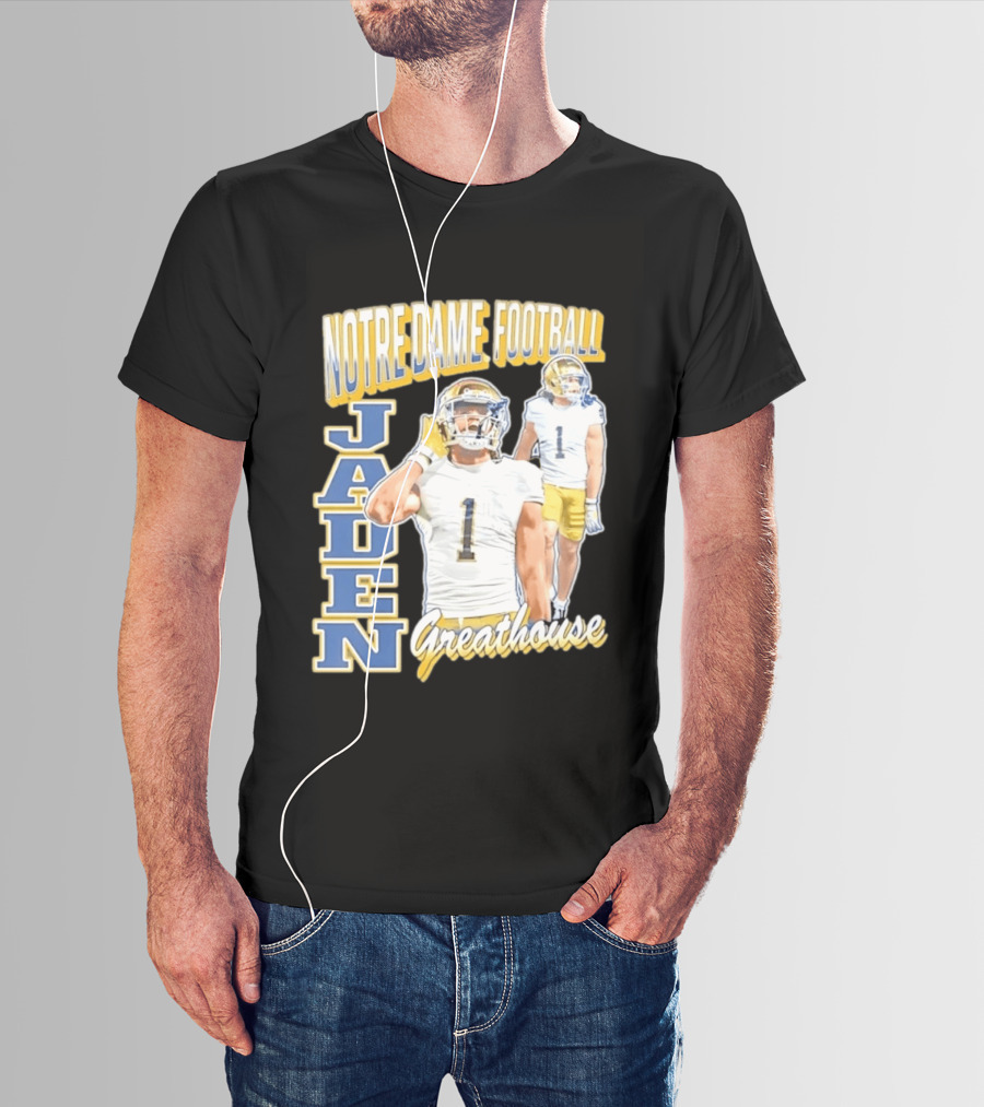 Notre Dame Football Jaden Greathouse 1 Fighting Irish T-Shirt