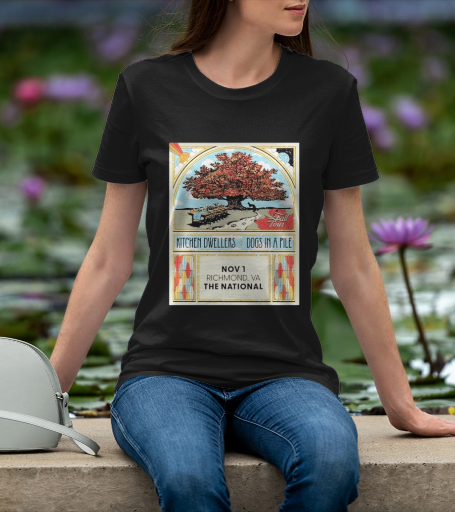 Kitchen Dwellers Dogs In A Pile Fall Tour 2026 Richmond VA The National November 1 T-Shirt