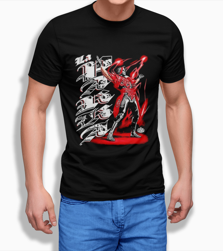La Parka AAA Lucha Libre Legend Skeleton Warrior Action Hero T-Shirt