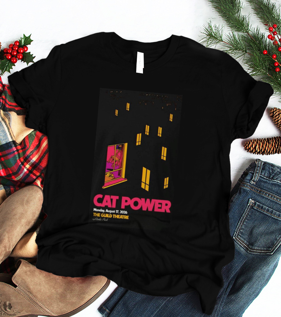 Cat Power Menlo Park August 17 2026 Guild Theatre Concert T-Shirt