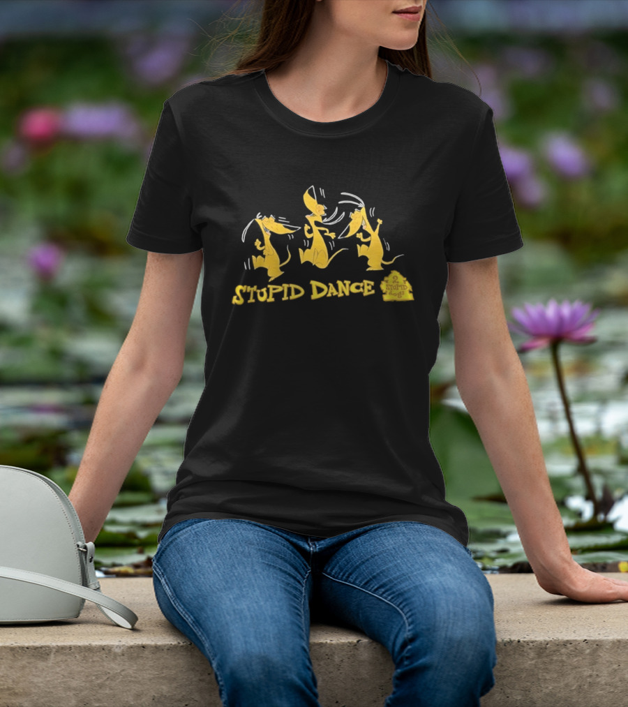 2 Stupid Dogs Stupid Dance Hanna Barbera Animation Vintage 90s Cartoon T-Shirt