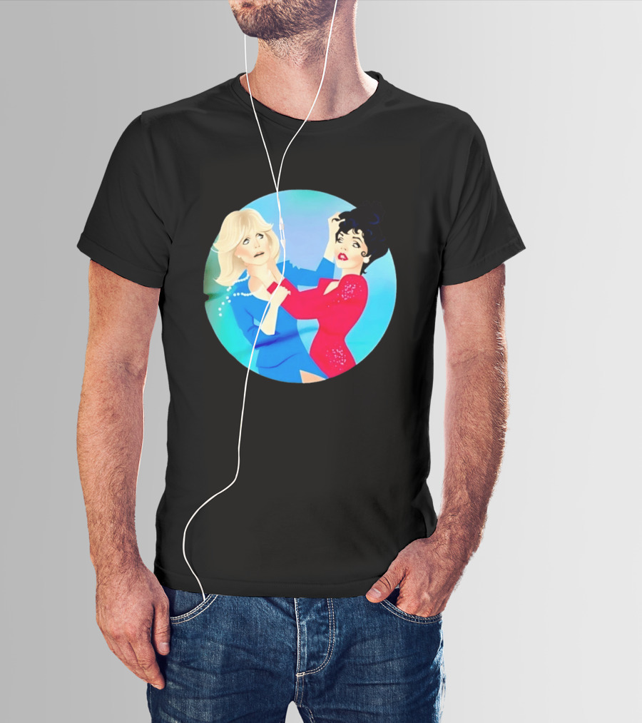 Alexis Carrington Krystle Carrington Iconic Dynasty Catfight Scene T-Shirt