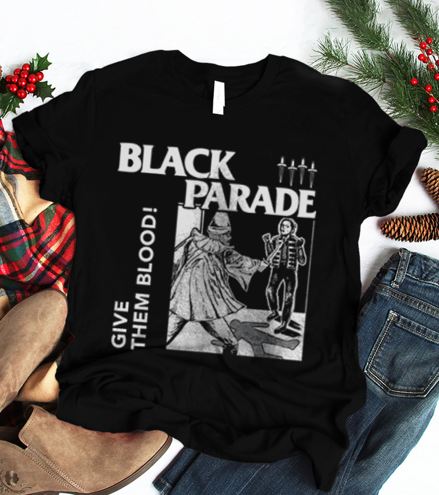 Black Parade Give Them Blood Skeleton Parade Marching Scene T-Shirt