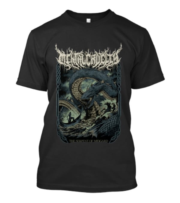 Indiemerchstore Mental Cruelty The Serpent Of Midgard Mythical Sea Monster Norse Viking T-Shirt
