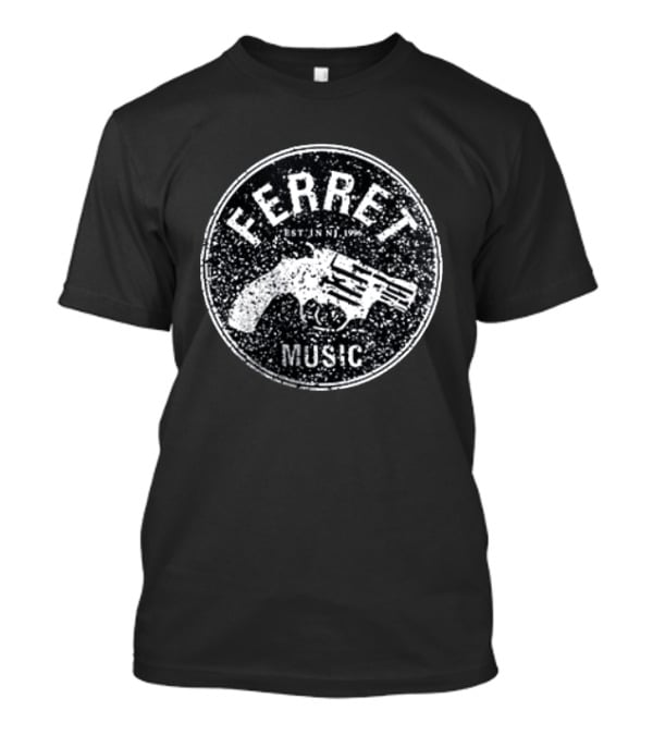 Ferret Music Est NJ 1996 Gun Graphic Circle T-Shirt
