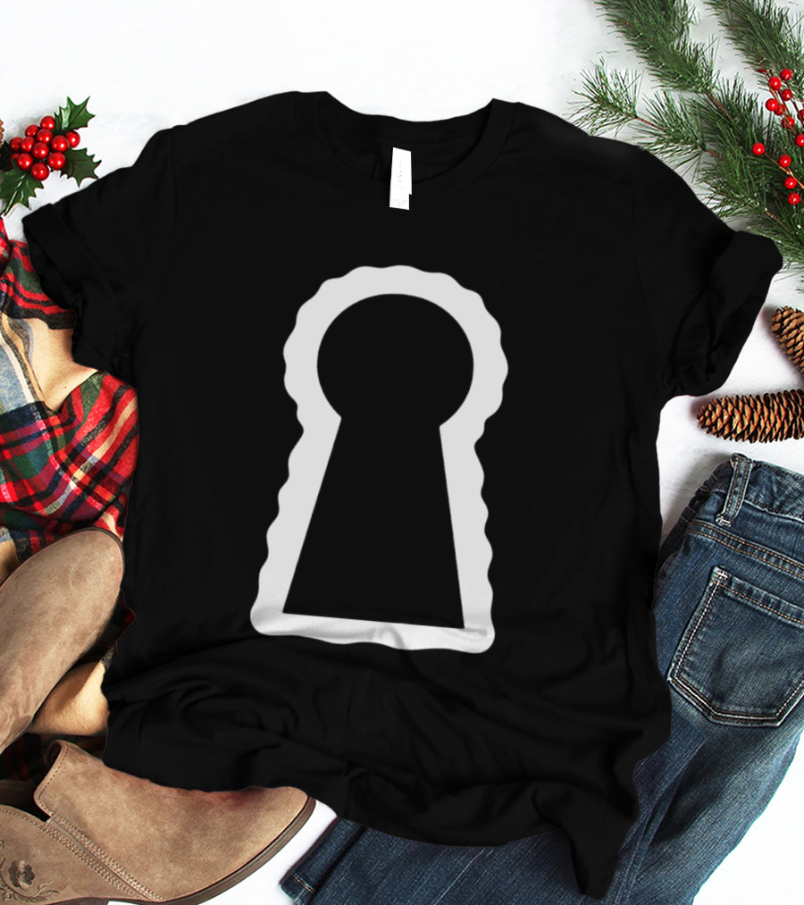 Minimalist Keyhole Secret Door Aesthetic T-Shirt