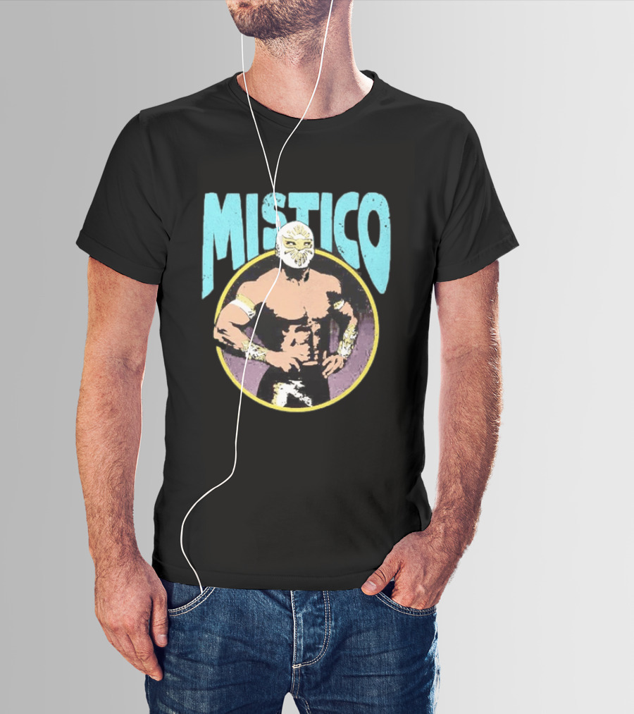 Mistico Lucha Libre Wrestler CMLL Mexican Wrestling Iconic Masked Fighter T-Shirt