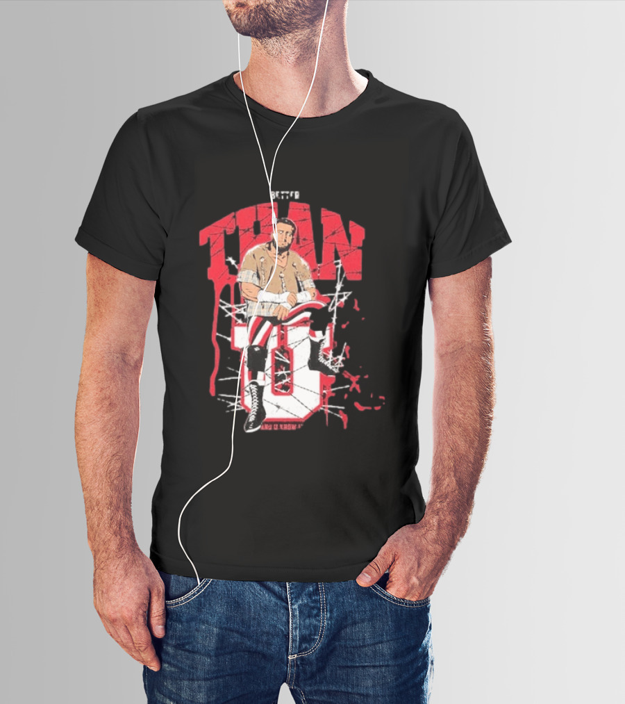 MJF Better Than You AEW Champion Barbed Wire Wrestling T-Shirt