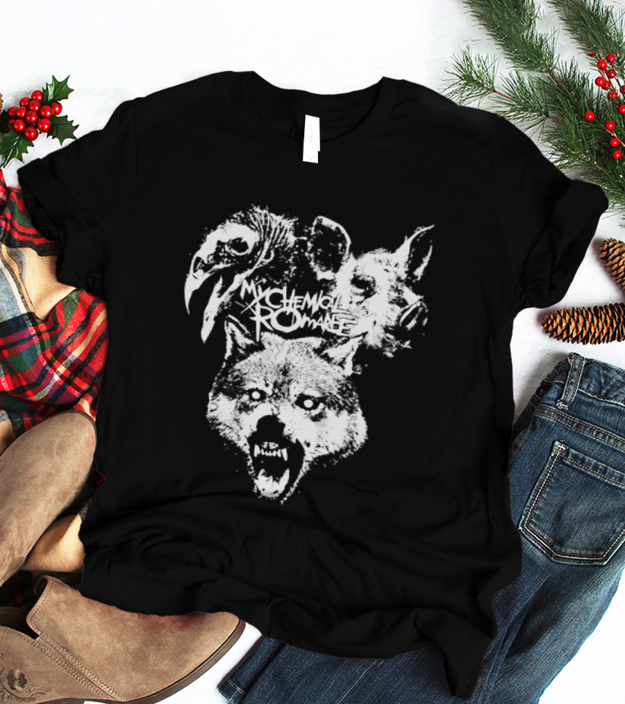 My Chemical Romance Wolf Vulture Pig MCR Band T-Shirt