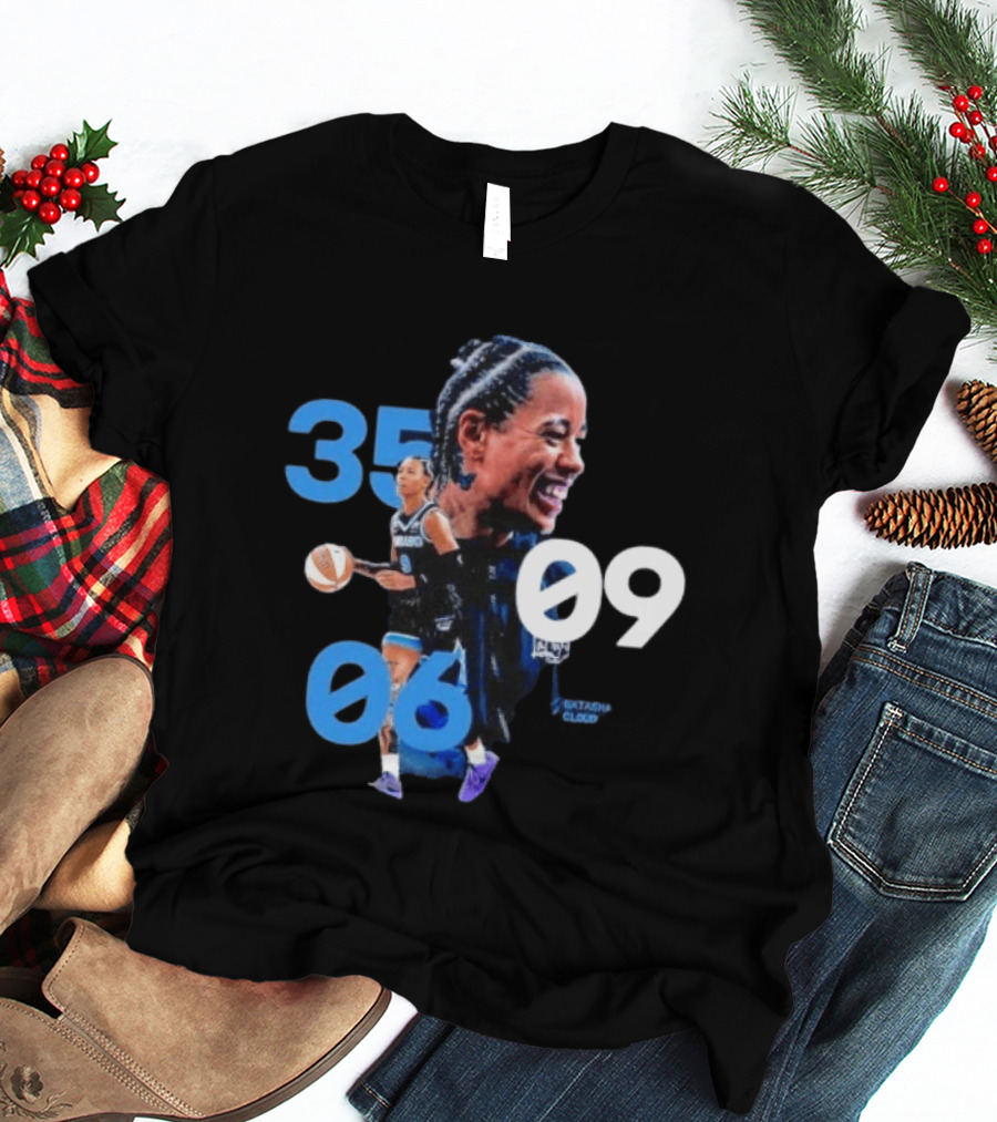Natasha Cloud Historic 35 Points 5 Rebounds 5 Assists Performance T-Shirt