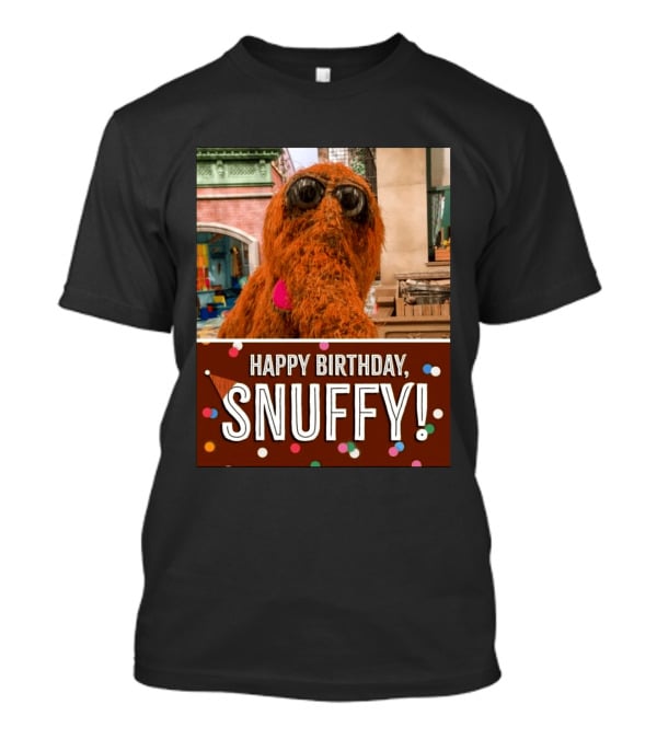 Happy Birthday Snuffy Celebrate With Cheerful Confetti T-Shirt