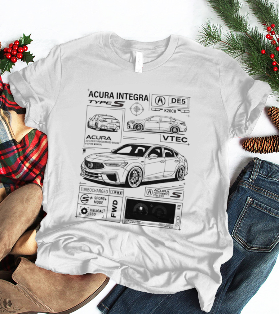 Acura Integra Type S Technical Blueprint T-Shirt