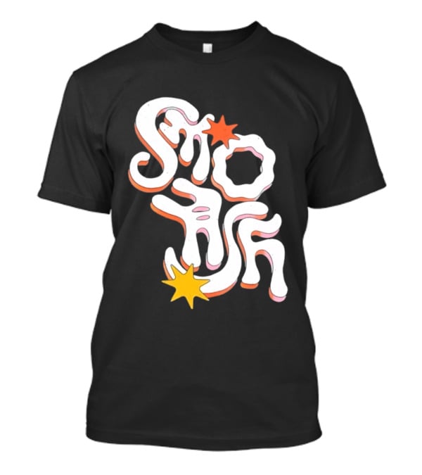 Stash Groovy 70s Retro Psychedelic Style With Stars T-Shirt