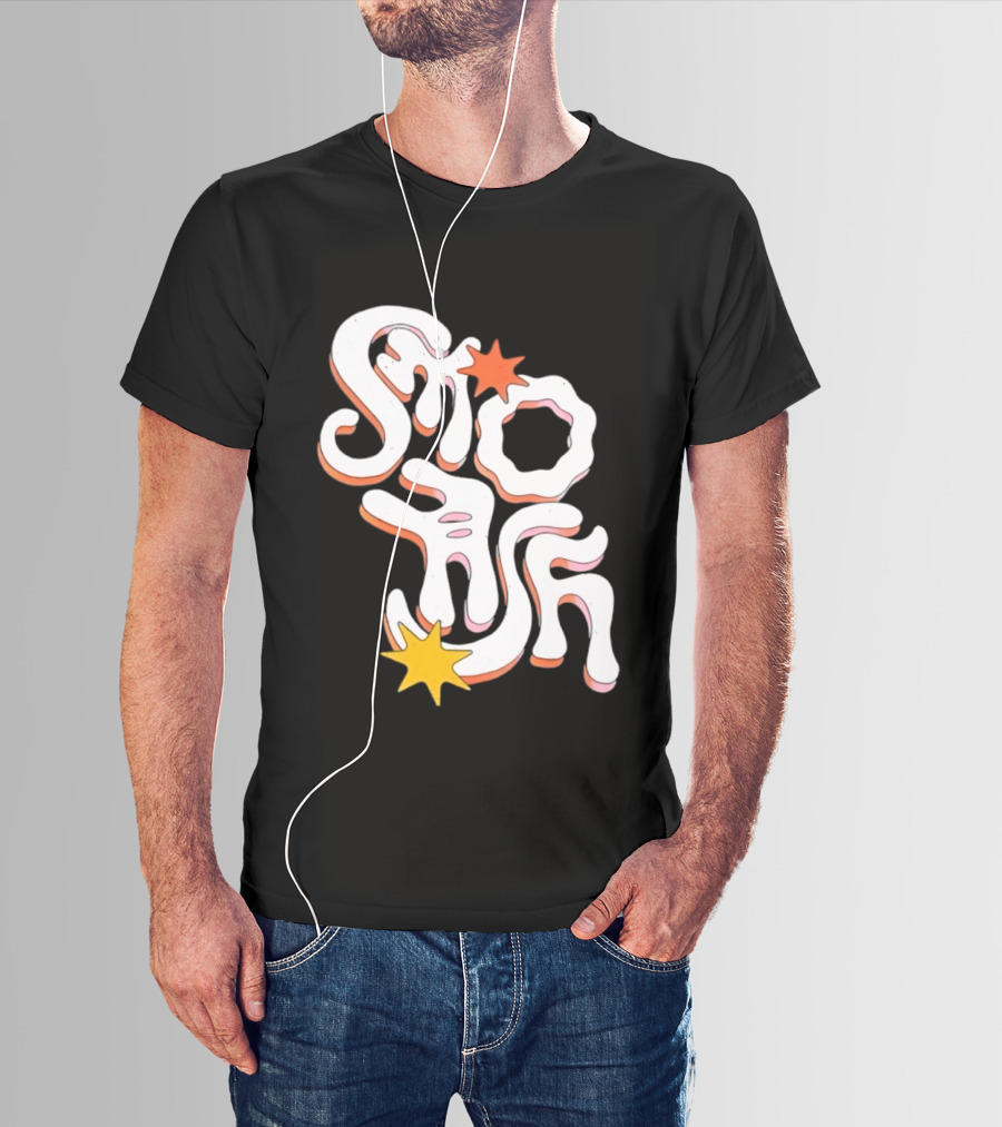 Stash Groovy 70s Retro Psychedelic Style With Stars T-Shirt