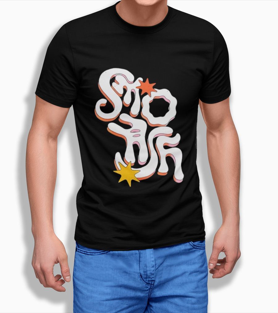 Stash Groovy 70s Retro Psychedelic Style With Stars T-Shirt