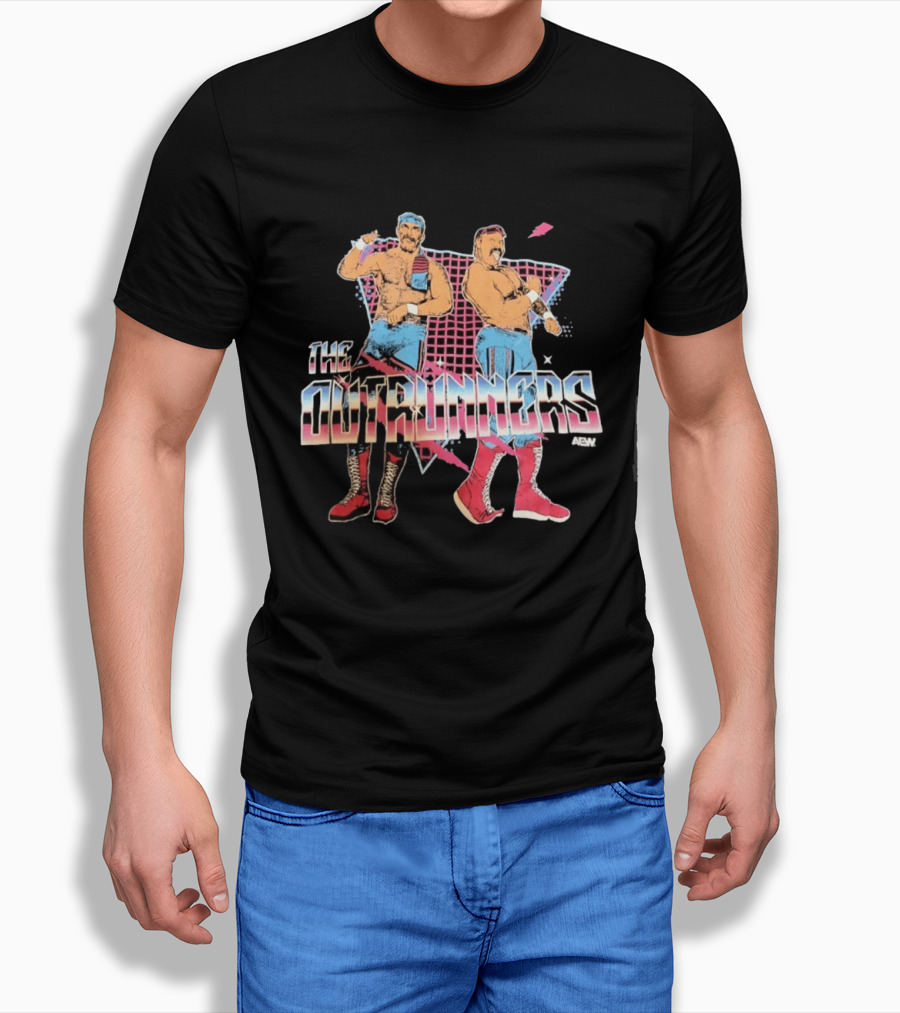The Outrunners AEW Wrestling Tag Team Retro Fashion T-Shirt