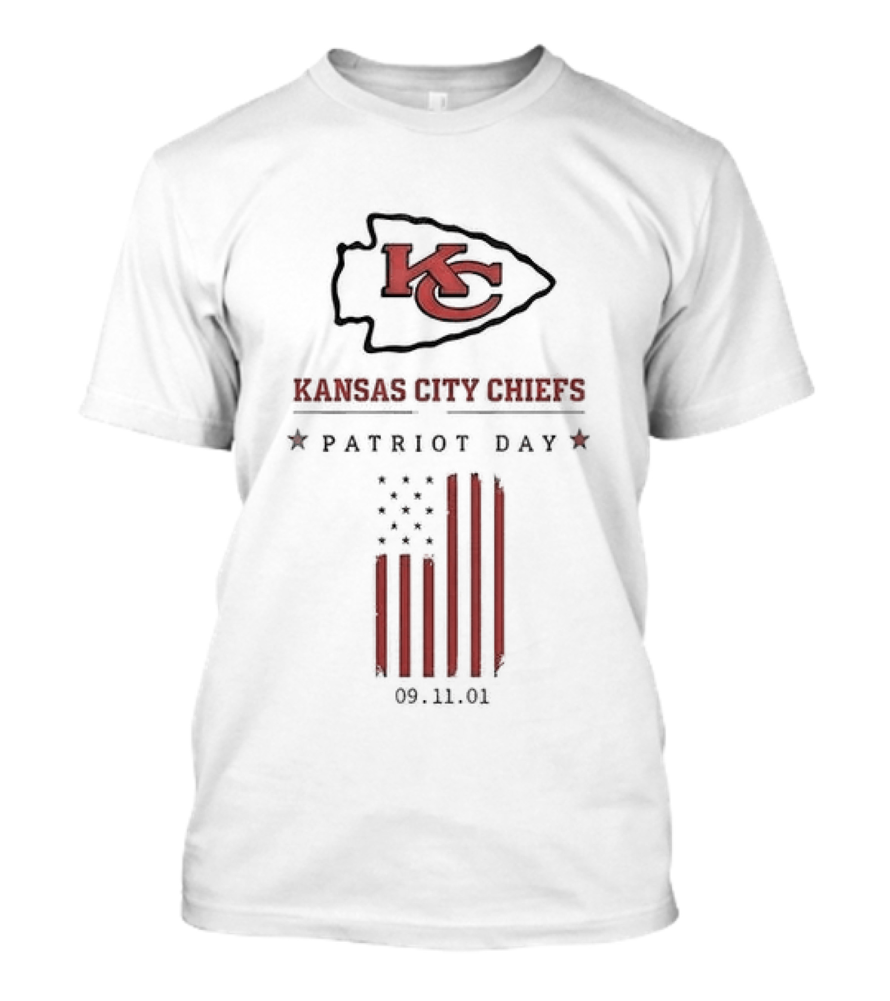 Kansas City Chiefs Vs All Y'all Patriot Day Flag Chiefs KC Arrowhead Red White Stripes Stars 9 11 01 T-Shirt