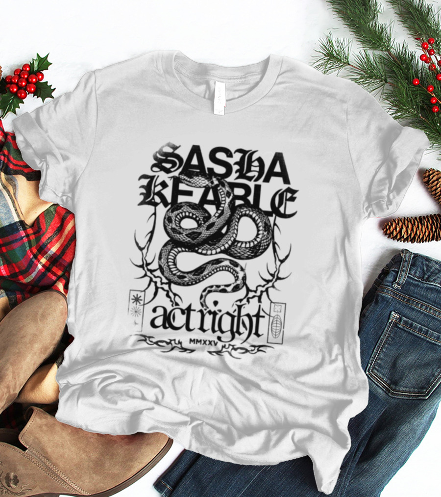 Sasha Keable Act Right US Tour White Snake T-Shirt