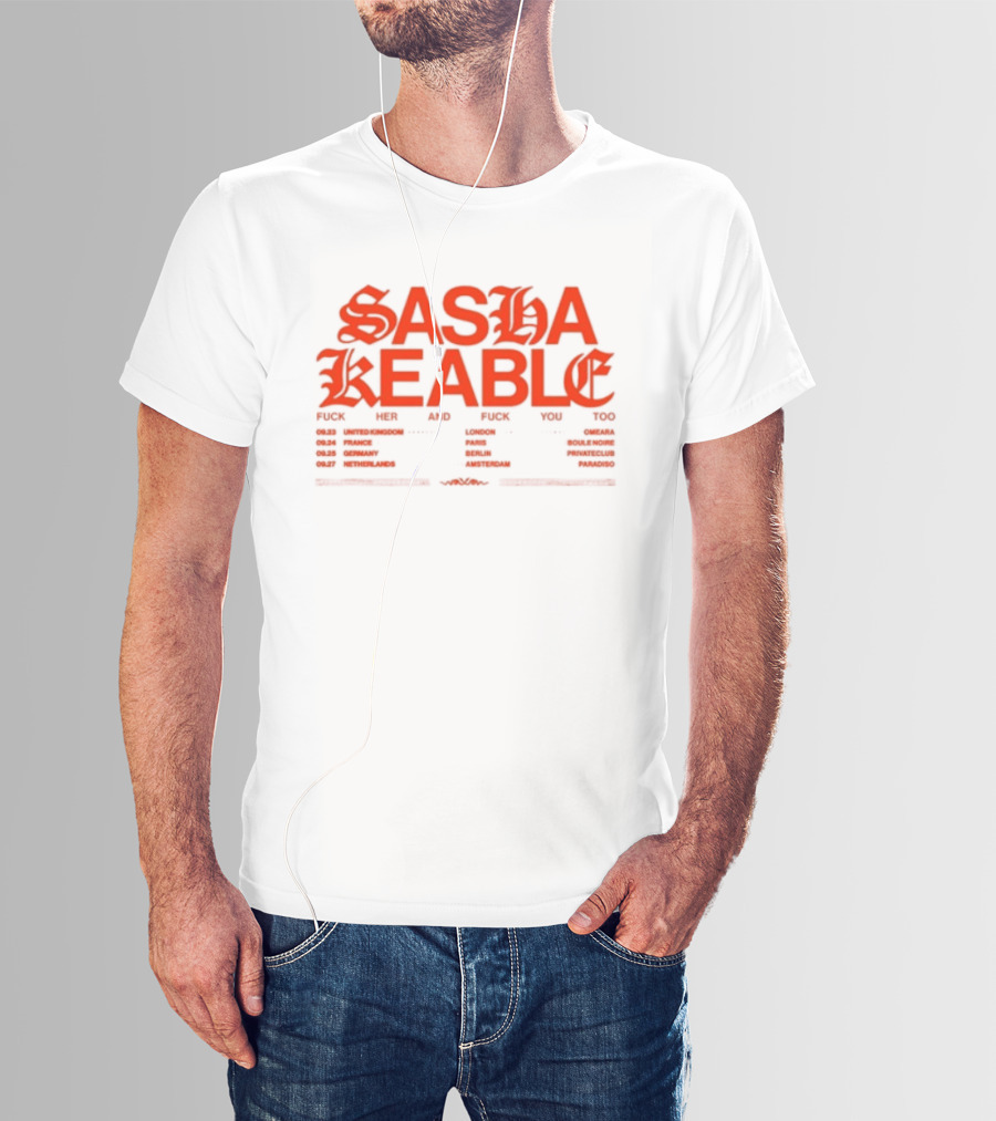 Sasha Keable 2024 Tour Dates And Locations List T-Shirt