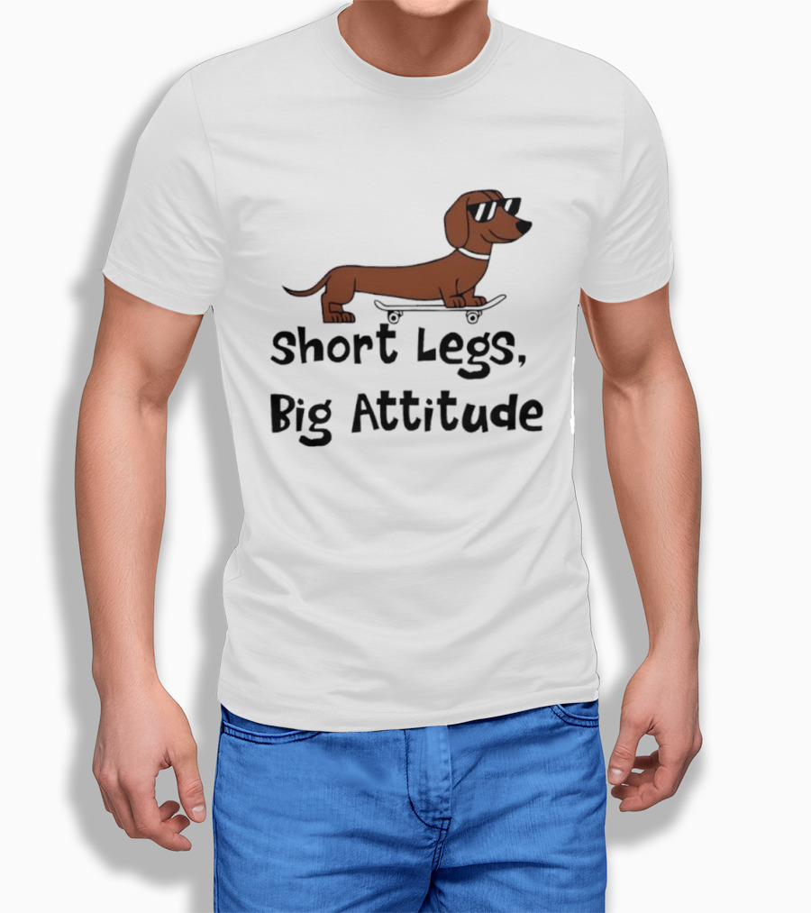 Dachshund Skater Short Legs Big Attitude T-Shirt