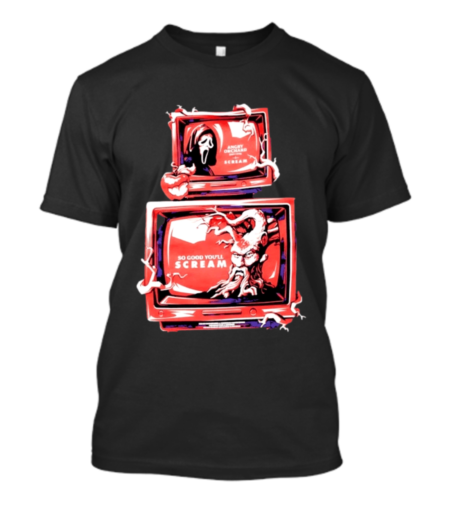 Angry Orchard Hard Cider So Good You'll Scream Retro TV Horror T-Shirt