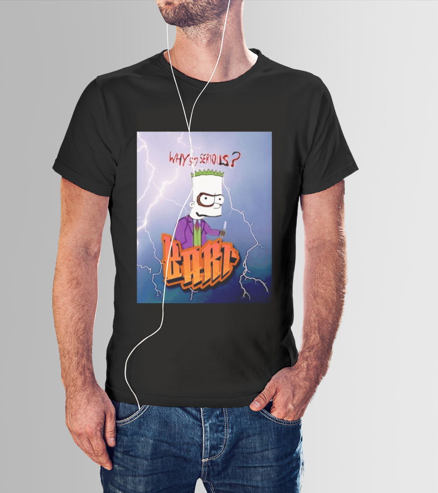 Bart Simpson Why So Serious Joker Lightning Mashup T-Shirt