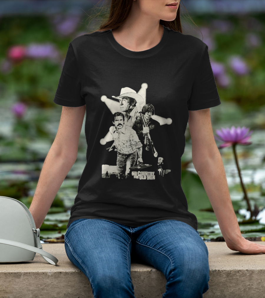 No Country For Old Men Movie Cast Art Javier Bardem Josh Brolin Tommy Lee Jones T-Shirt