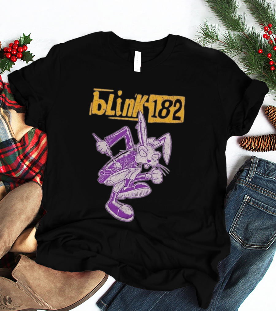 Blink 182 Distressed Punk Bunny T-Shirt