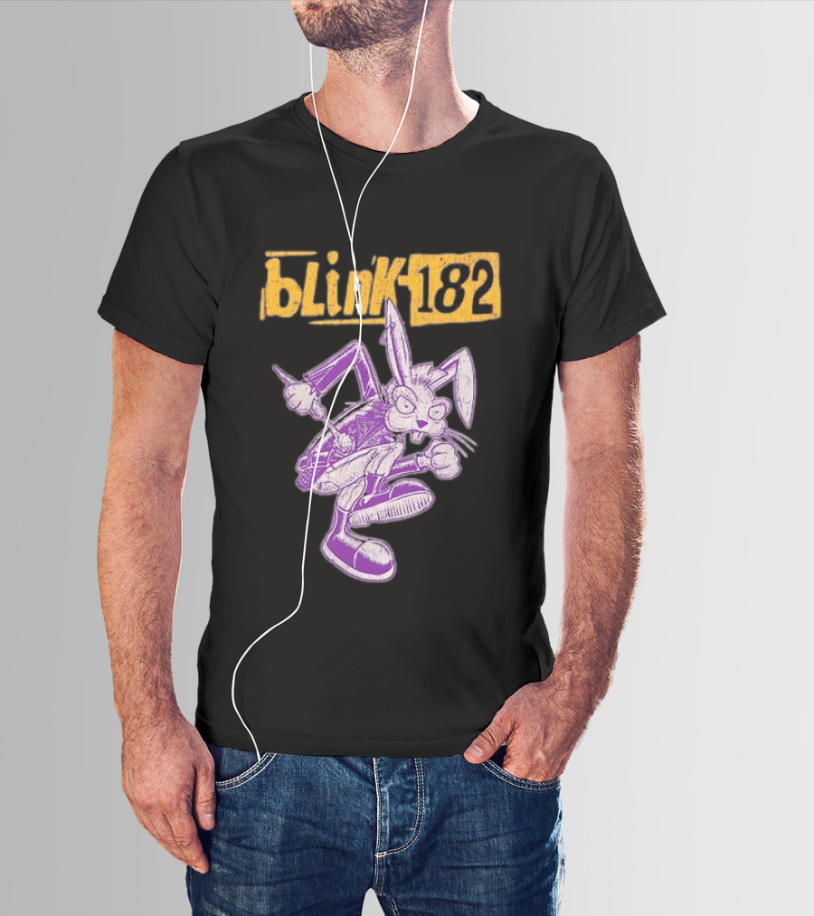Blink 182 Distressed Punk Bunny T-Shirt