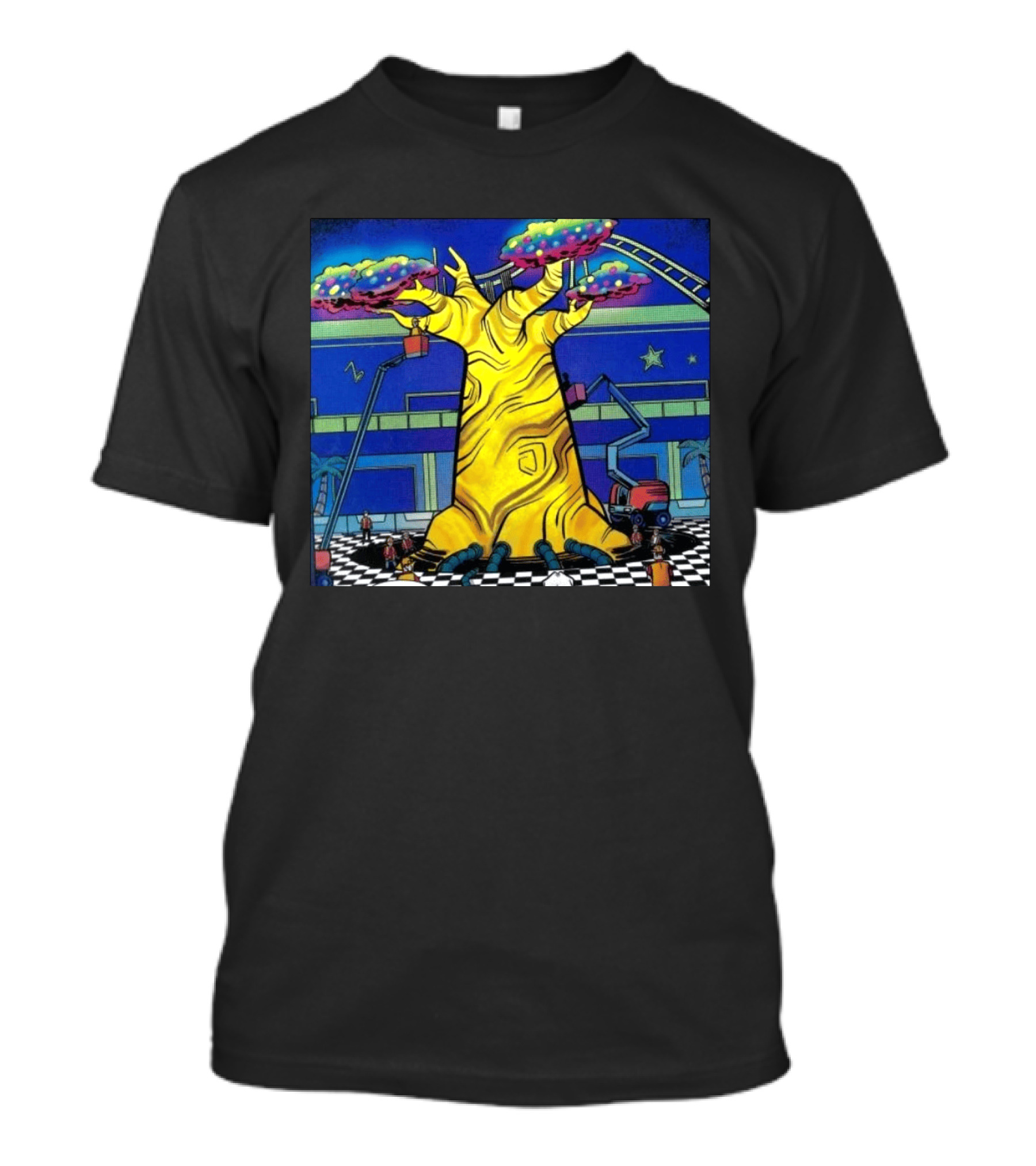 Imaginative Whimsical Fantasy Tree With Amusement Park Adventures T-Shirt