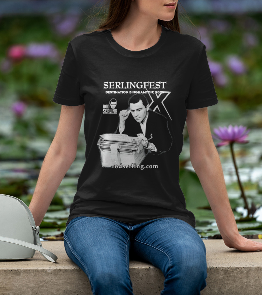 Serlingfest Destination Binghamton 2026 Rod Serling Classic Typing Image T-Shirt