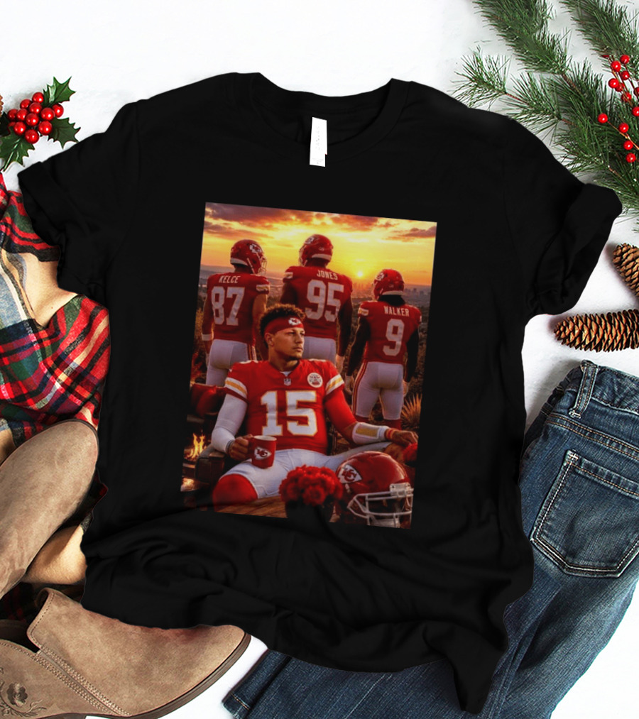 Good Morning Chiefs Kingdom Patrick Mahomes Kelce Jones Walker 87 95 9 15 T-Shirt