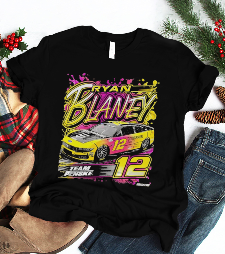 Ryan Blaney Team Penske BodyArmor Flash I.V. Car Number 12 NASCAR T-Shirt