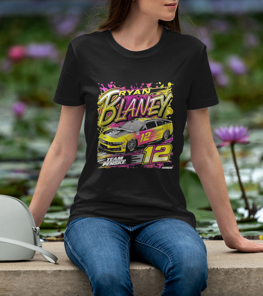 Ryan Blaney Team Penske BodyArmor Flash I.V. Car Number 12 NASCAR T-Shirt