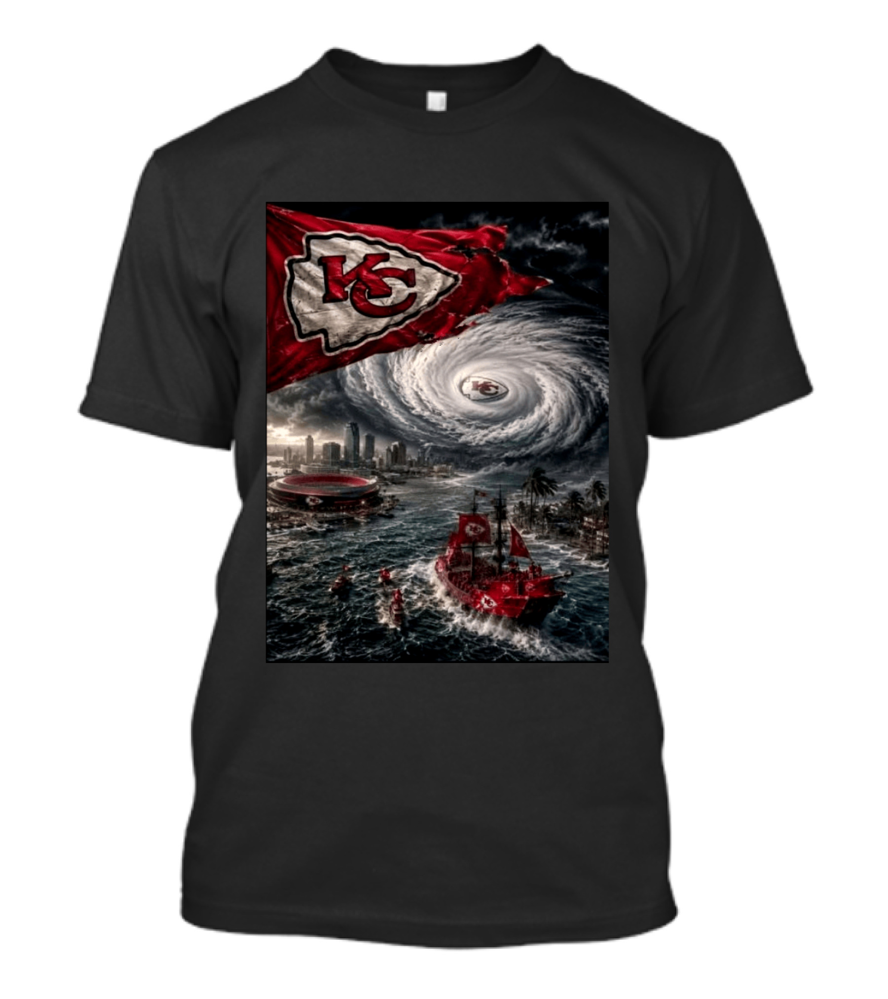 Tampa Bay You Better Start Boarding Up The Windows KC Football Storm Warning T-Shirt